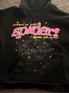 Black and pink Spider Hoodie
